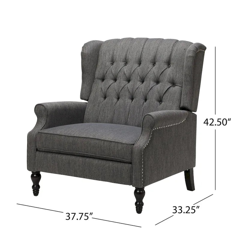 Fauteuil inclinable manuel à dossier haut et surdimensionné