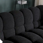 Canapé 3 places rembourré en tissu bouclé de 84,3 pouces avec coussins décoratifs