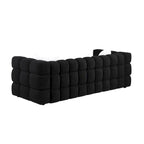 Canapé 3 places rembourré en tissu bouclé de 84,3 pouces avec coussins décoratifs