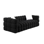 Canapé 3 places rembourré en tissu bouclé de 84,3 pouces avec coussins décoratifs