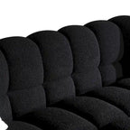 Canapé 3 places rembourré en tissu bouclé de 84,3 pouces avec coussins décoratifs