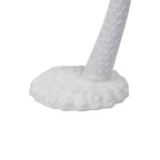 Table d'appoint en métal avec palmier et plateau en verre de 62,87 cm de style Mid-Century, blanc