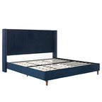 Lit king size tapissé avec tête de lit capitonnée de 54 po et garniture cloutée