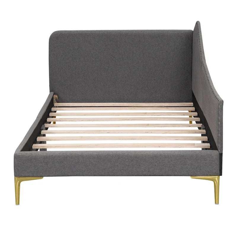 Lit de repos rembourré avec accoudoir et tête de lit