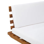 Canapé d'extérieur minimaliste en acacia, côté droit