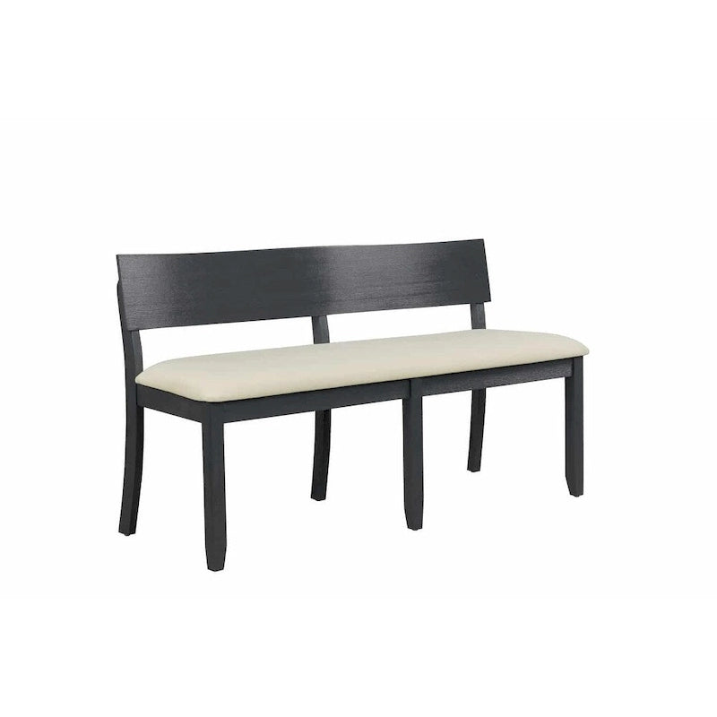 Banc de salle à manger en bois avec coussin d'assise