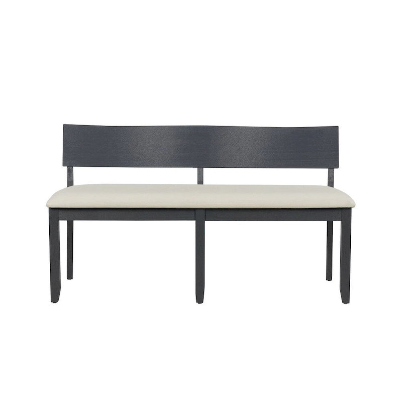 Banc de salle à manger en bois avec coussin d'assise