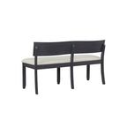 Banc de salle à manger en bois avec coussin d'assise