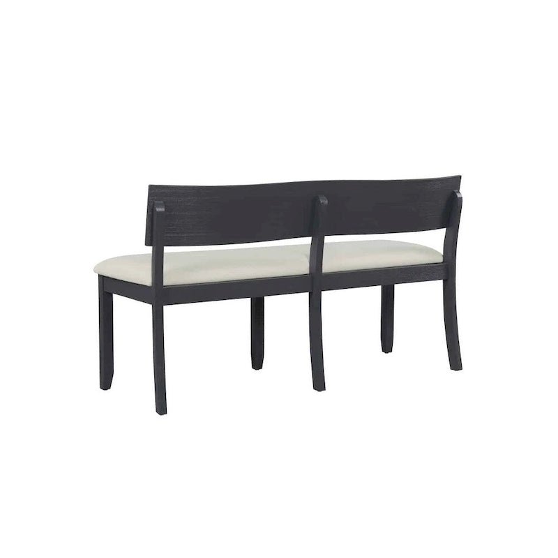 Banc de salle à manger en bois avec coussin d'assise
