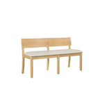 Banc de salle à manger en bois avec coussin d'assise