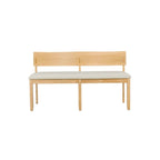 Banc de salle à manger en bois avec coussin d'assise