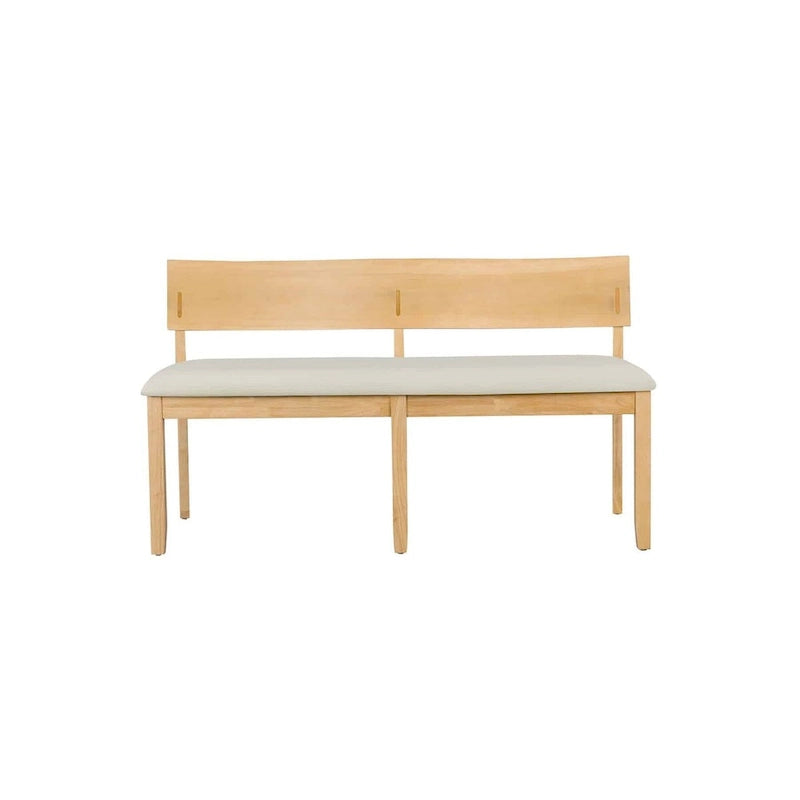 Banc de salle à manger en bois avec coussin d'assise
