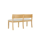 Banc de salle à manger en bois avec coussin d'assise