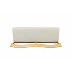 Banc de salle à manger en bois avec coussin d'assise