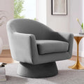 Fauteuil pivotant d'appoint en velours haute performance