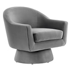 Fauteuil pivotant d'appoint en velours haute performance