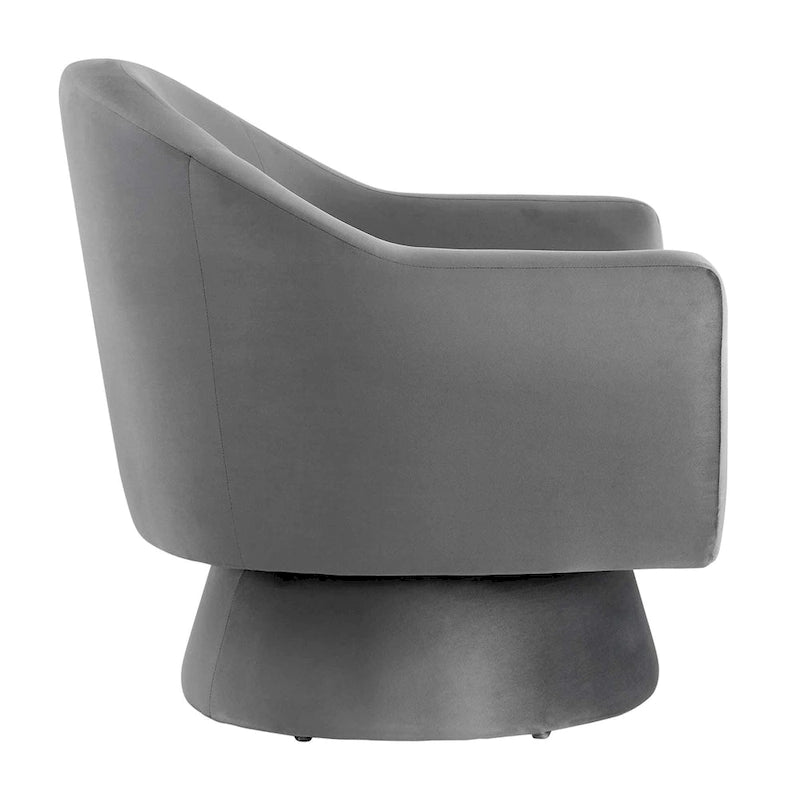 Fauteuil pivotant d'appoint en velours haute performance