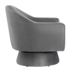 Fauteuil pivotant d'appoint en velours haute performance
