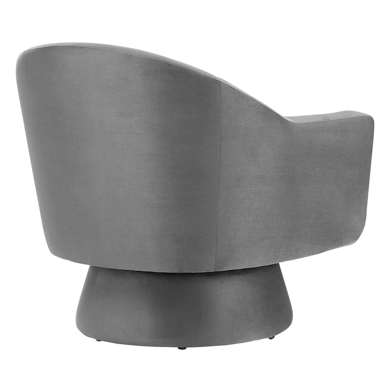 Fauteuil pivotant d'appoint en velours haute performance