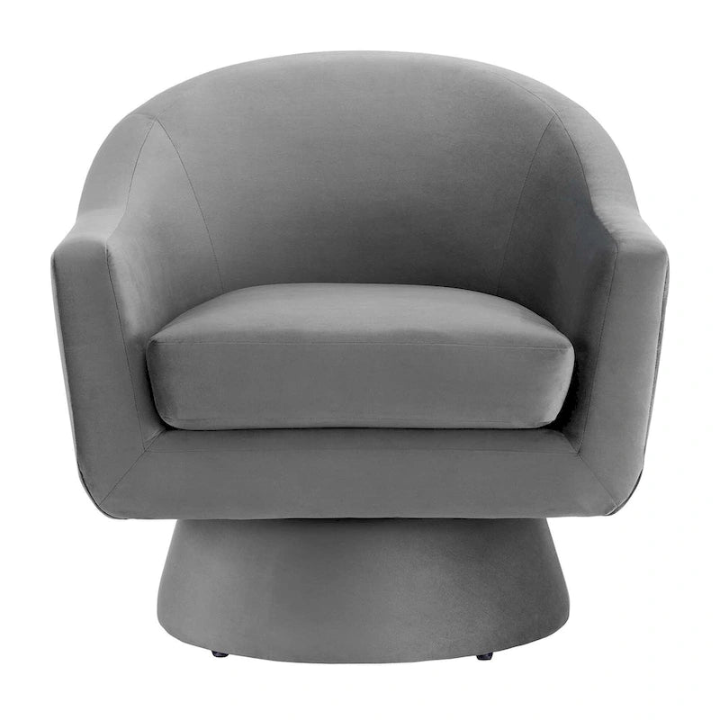 Fauteuil pivotant d'appoint en velours haute performance