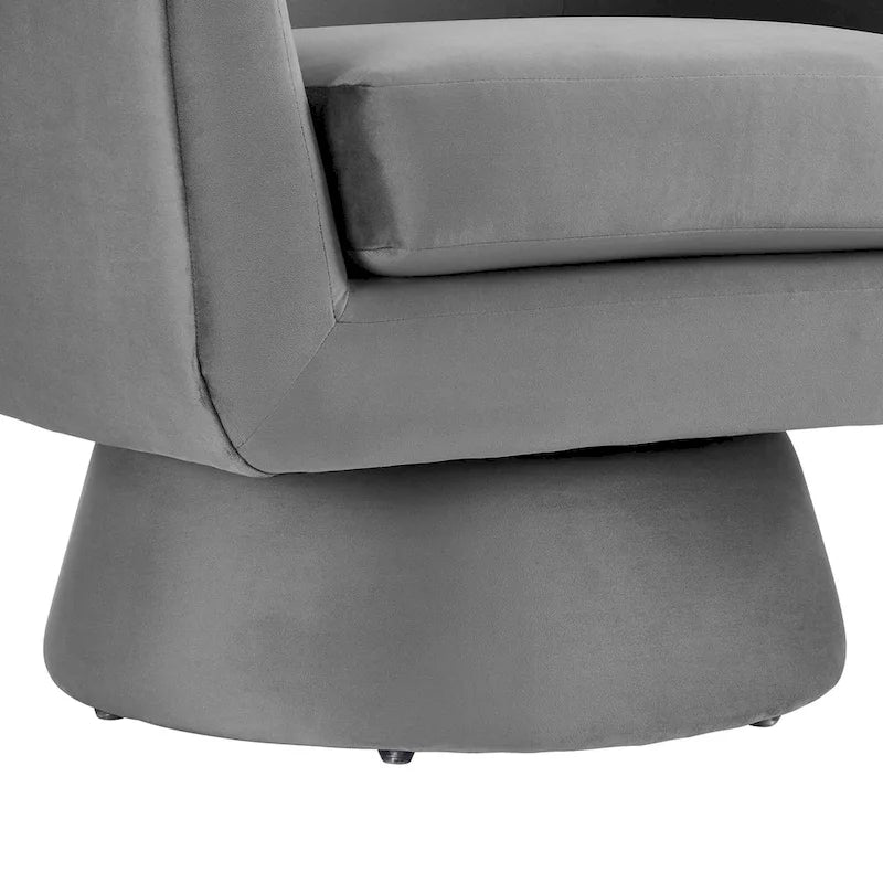 Fauteuil pivotant d'appoint en velours haute performance