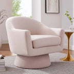 Fauteuil pivotant d'appoint en velours haute performance