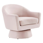 Fauteuil pivotant d'appoint en velours haute performance
