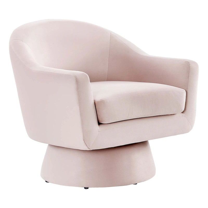 Fauteuil pivotant d'appoint en velours haute performance