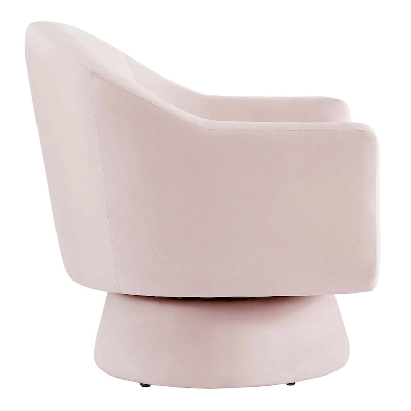 Fauteuil pivotant d'appoint en velours haute performance