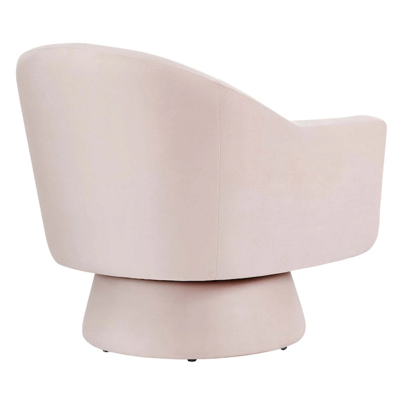 Fauteuil pivotant d'appoint en velours haute performance