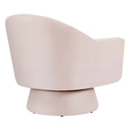 Fauteuil pivotant d'appoint en velours haute performance