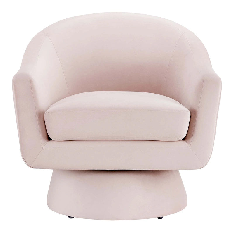 Fauteuil pivotant d'appoint en velours haute performance