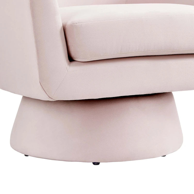 Fauteuil pivotant d'appoint en velours haute performance