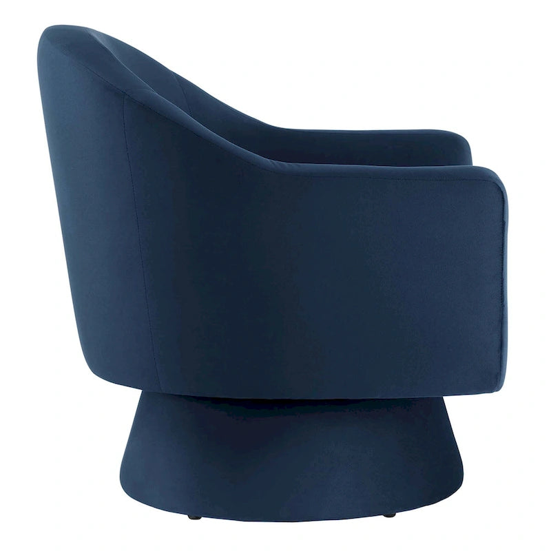 Fauteuil pivotant d'appoint en velours haute performance