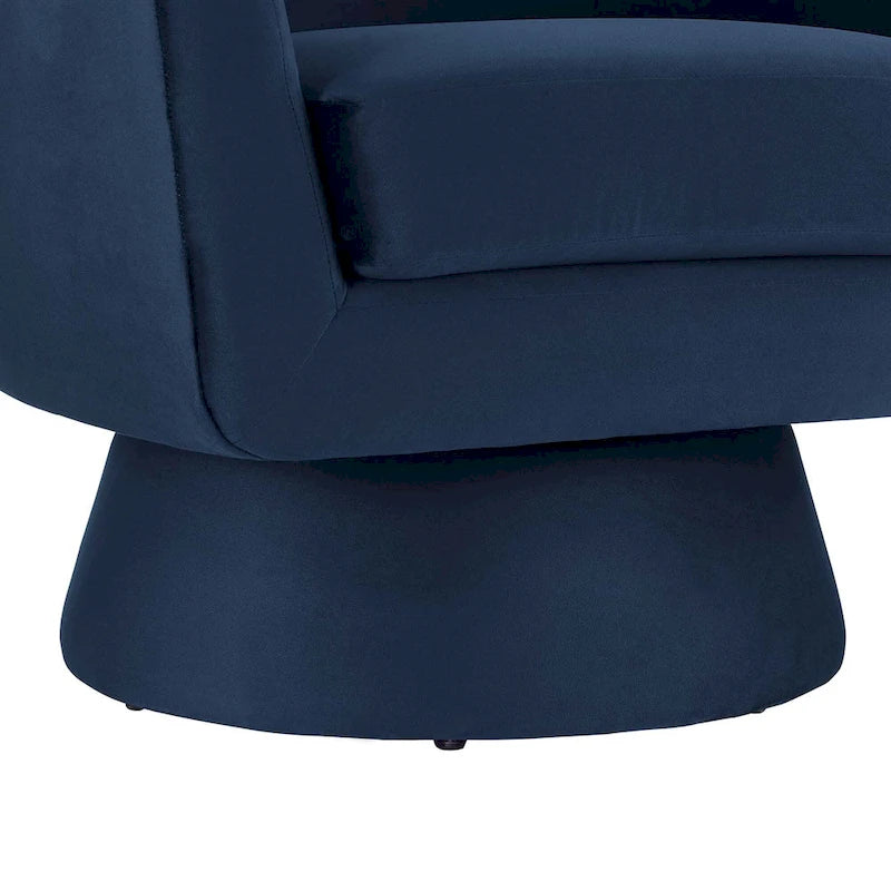 Fauteuil pivotant d'appoint en velours haute performance