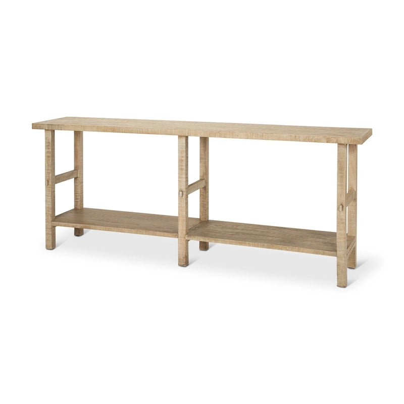 Console en bois clair de grande taille