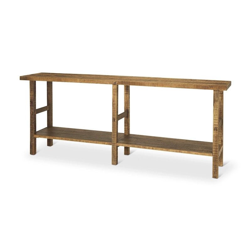 Console en bois clair de grande taille