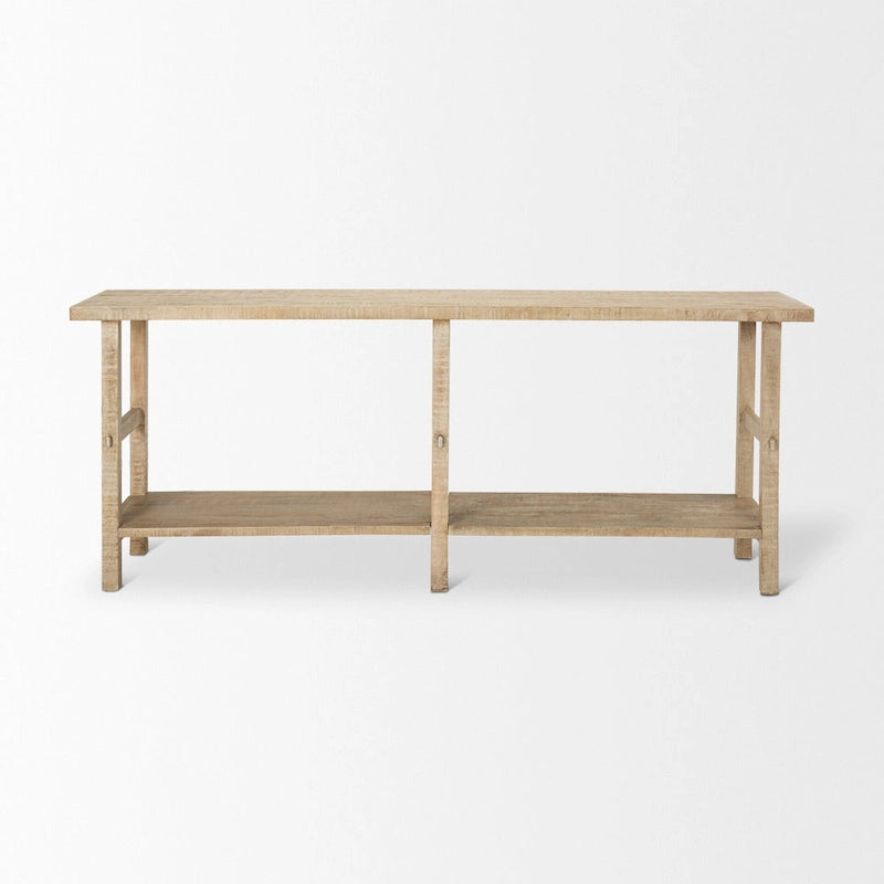 Console en bois clair de grande taille