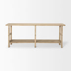 Console en bois clair de grande taille
