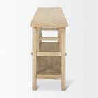 Console en bois clair de grande taille