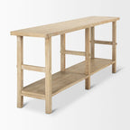Console en bois clair de grande taille