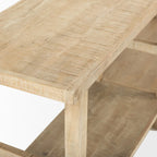 Console en bois clair de grande taille