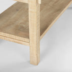 Console en bois clair de grande taille