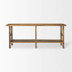 Console en bois clair de grande taille