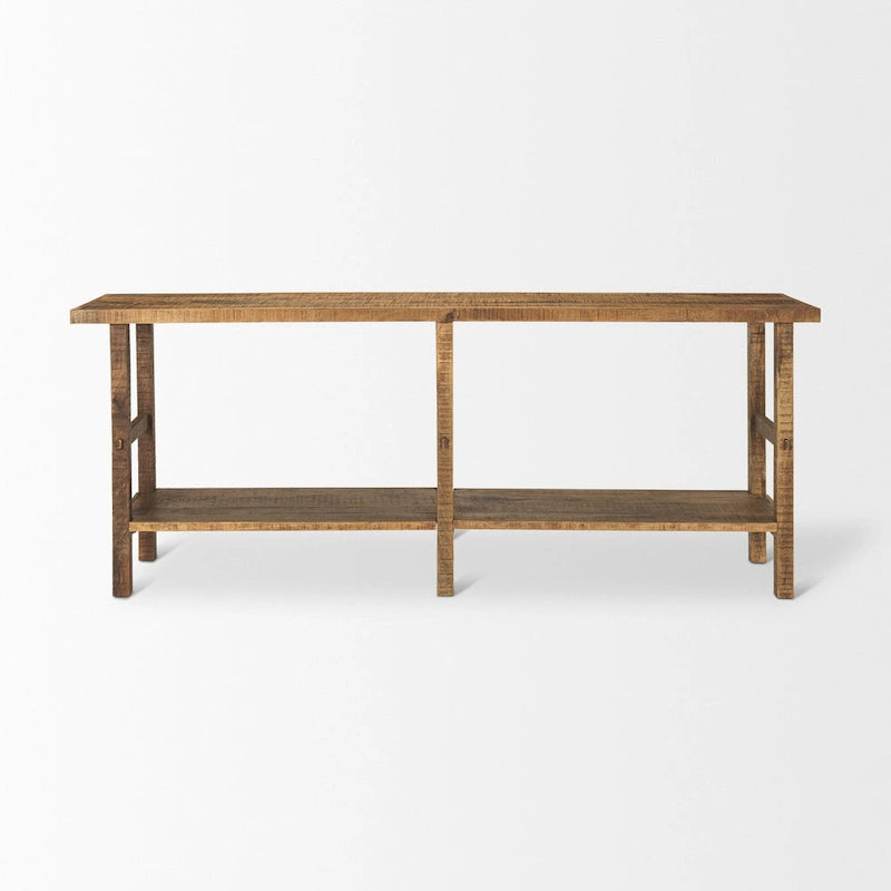 Console en bois clair de grande taille