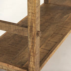 Console en bois clair de grande taille