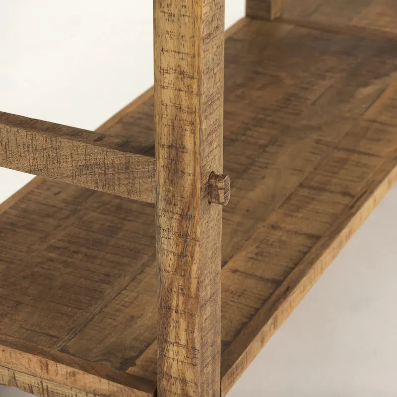 Console en bois clair de grande taille