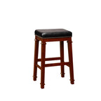 Tabouret de bar sans dossier avec assise en similicuir