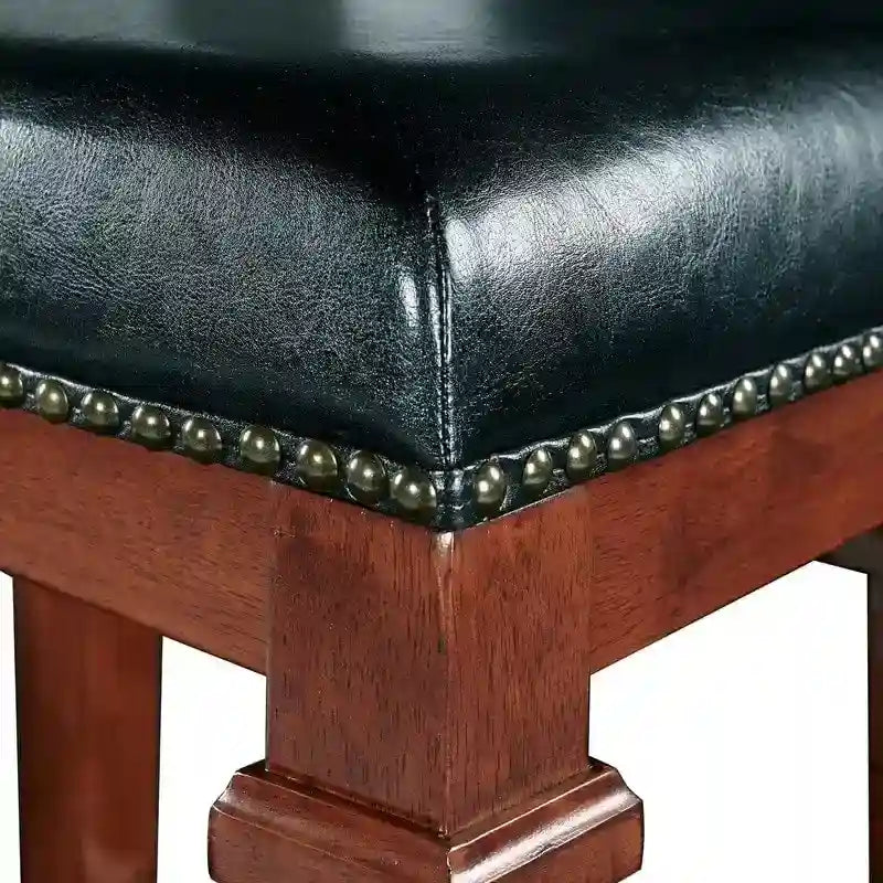 Tabouret de bar sans dossier avec assise en similicuir