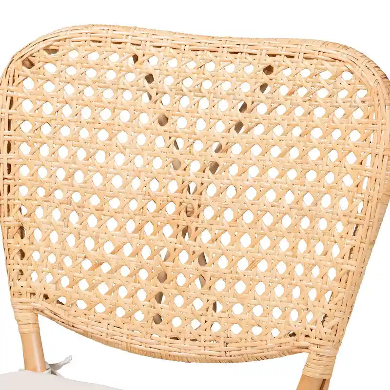 Chaise de salle à manger Bohème en rotin naturel marron